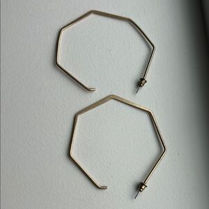 Chic Gold Geometric Hoop Earrings